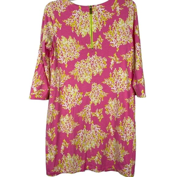 Crown & Ivy Beachy Pink Lime & White Coral Reef Print Dress Size XL - Picture 4 of 10